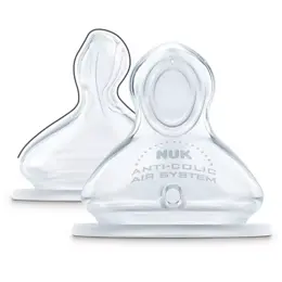 Nuk Tétine Physiologique en Silicone First Choice+ Débit S Lot de 2