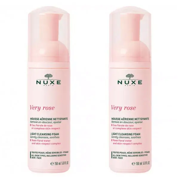 Nuxe Very Rose Mousse Ligera Limpiadora Pack de 2x150ml