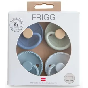 Chupetas de silicone Frigg Misto Skyline Serenity +6m 4 unid.
