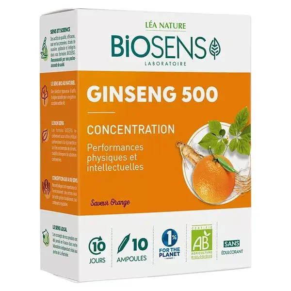 Biosens Ginseng 500 Bio 10 ampoules