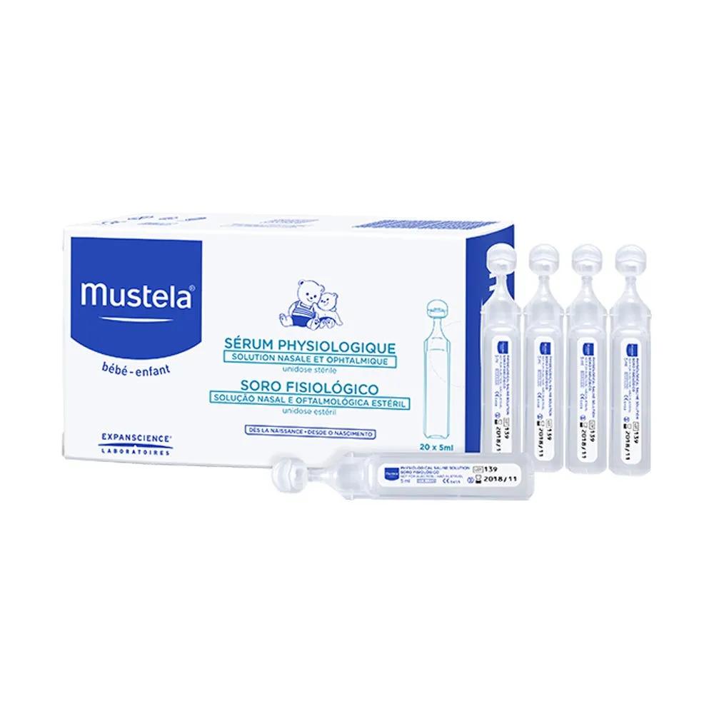 Mustela Soluzione Fisiologica Igiene Nasale e Oculare Fiale Monouso 20 x 5 ml