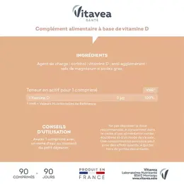 Vitavea Vitamine D 100% VNR Défenses naturelles Immunité 90 comprimés