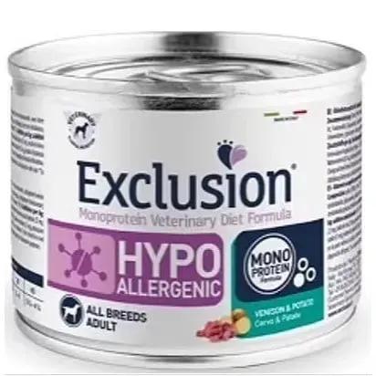 Exclusion Monoprotein Veterinary Diet Formula Hypoallergenic Umido Cervo/Patate Per Cani Adulti Lattina 200G