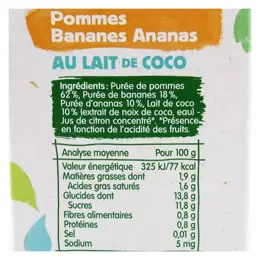 Blédina Gourdes Douceurs Fruitées 100% Végétal Multi Variétés Lot de 4 x 90g