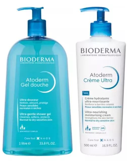 Bioderma Atoderm Gel Douche 1 L + Ultra Crème 500 ml