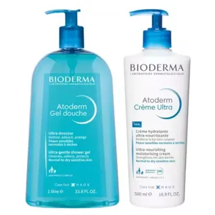 Bioderma Atoderm Gel de Ducha 1 L + Crema Ultra 500 ml