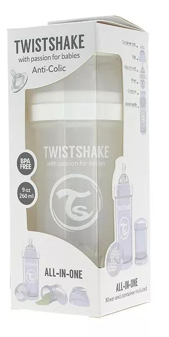 Twistshake Biberon Anticolico 260ml Blanco
