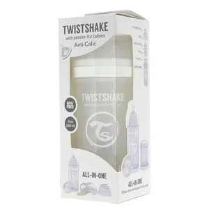 Flacon blanc anti-coliques 260 ml Twistshake