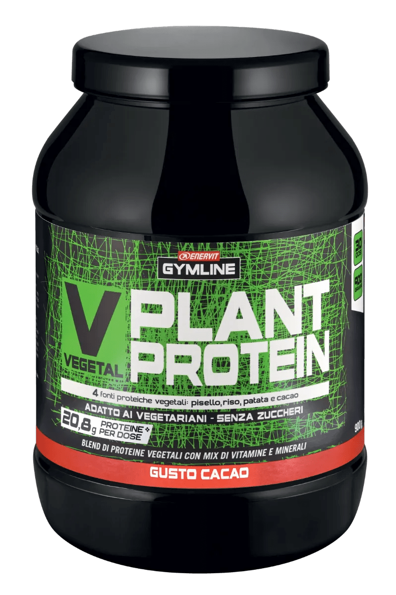 Enervit Gymline Muscle Vegetal Protein Gusto Cacao Integratore Proteine di Soia e Vitamina B6 800 g