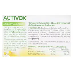 Arkopharma Activox Adoucit La Gorge Miel Citron 24 pastilles