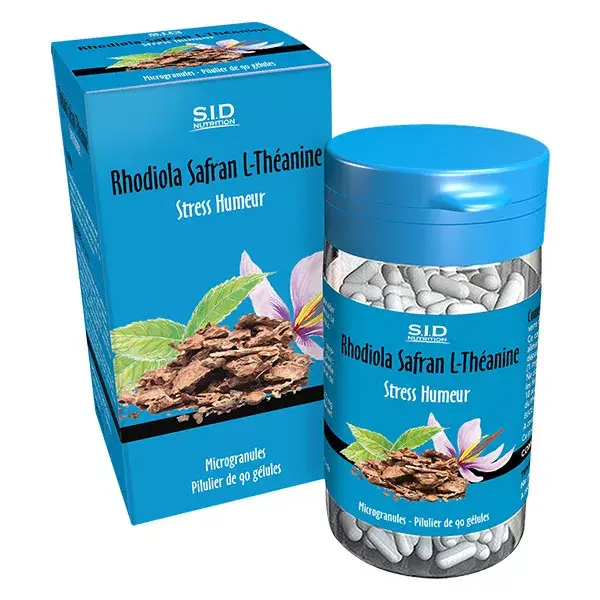 SID Nutrition - Phyto/Complexe - Rhodiola Safran L-Théanine 90 gélules