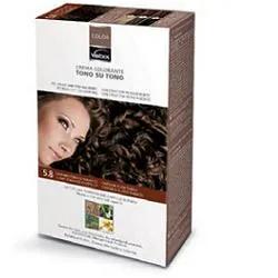 Vebix Color Tintura Per Capelli Permanente Naturale 5,8 Castano Chiaro Tabacco 1 Kit