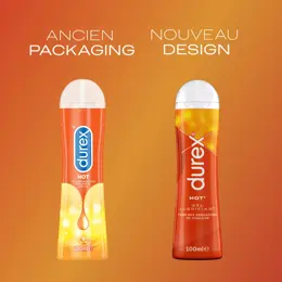 Durex Gel Lubrifiant Hot - Effet Chauffant - Lubrifiant à Base d'Eau - 100ml