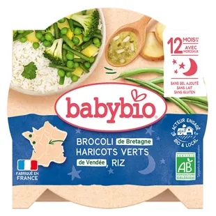 Babybio Bonne Nuit Assiette Broccoli Fagiolini Riso dai 12 mesi 230g