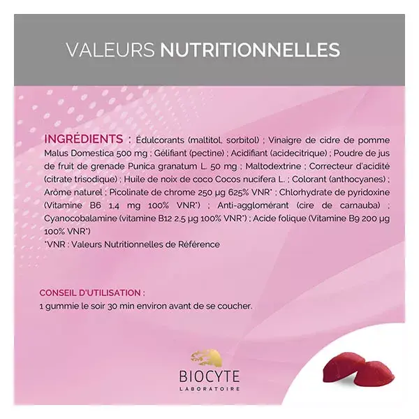 Biocyte Vinaigres de Cidre 60 gummies