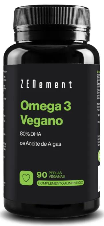 ZENement Omega 3 Vegan 80% DHA da olio di alghe 90 perle vegane