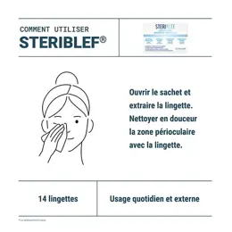 Densmore Stériblef Lingettes Hygiène Périoculaire,Infection, Allergie-14 unités