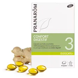 Pranarom Oleocaps 3 Confort Digestif Bio 30 capsules