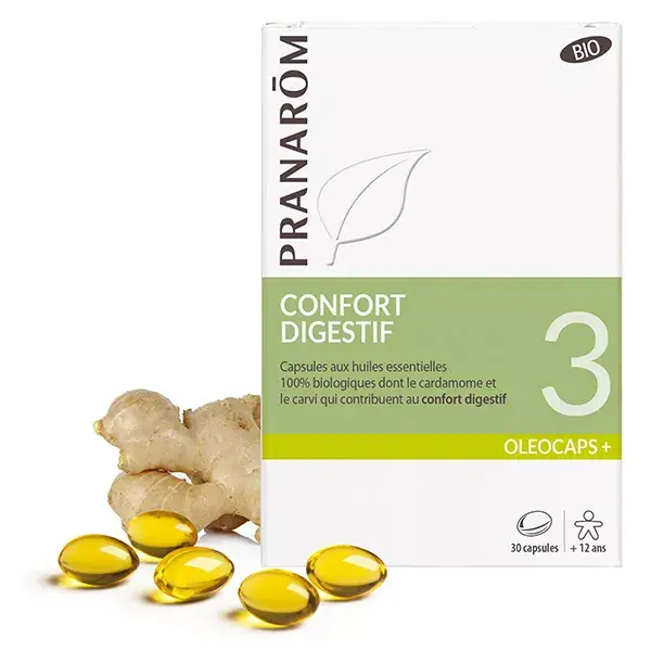 Pranarom Oleocaps 3 Confort Digestif Bio 30 capsules