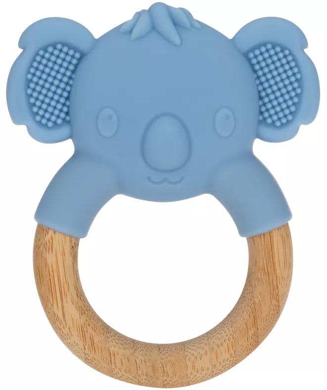 Nûby Anneau de Dentition Bois et Silicone +3m Koala