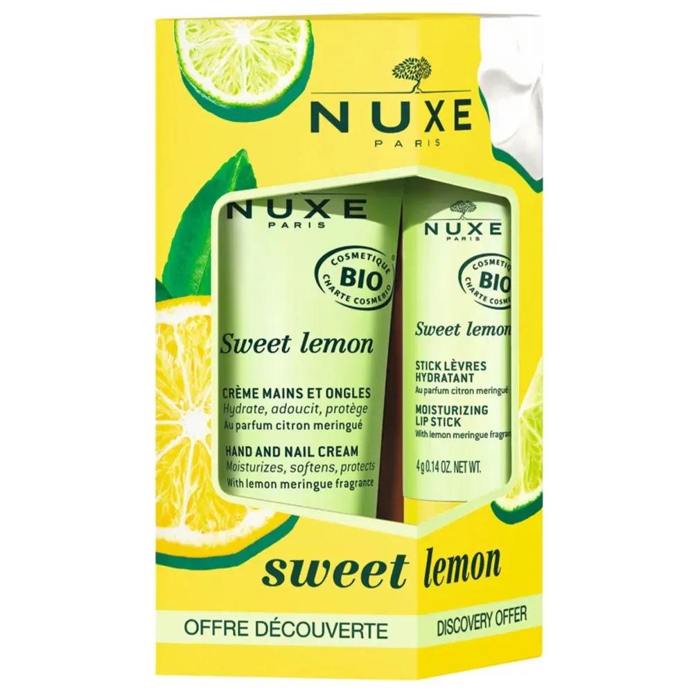 Nuxe Cofanetto Sweet Lemon Duo Crema Mani Idratante 30 ml + Stick Labbra 4g