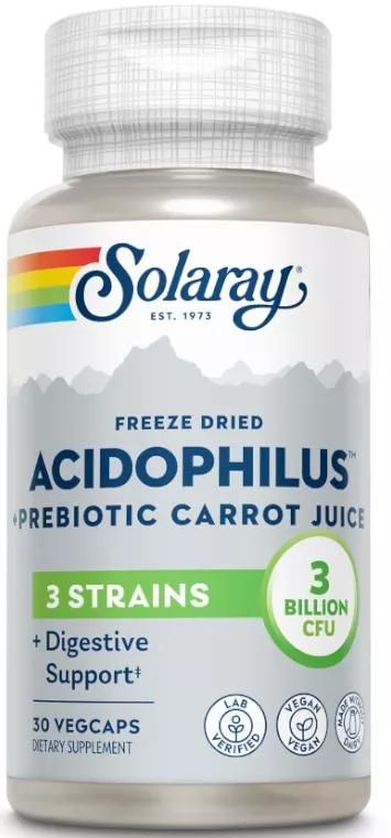 Solaray Acidophilus Plus 3 Billion 30 Cápsulas Vegetais