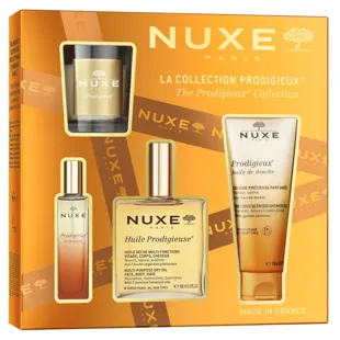 Nuxe Prodigieux Huile 100 ml + Le Parfum 15 ml + Óleo de banho 100 ml + Vela