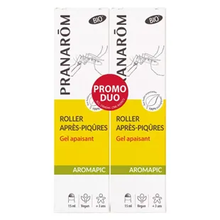 Pranarom Aromapic Lot Roller Après-Piqûres Gel Apaisant Bio 2 x 15ml