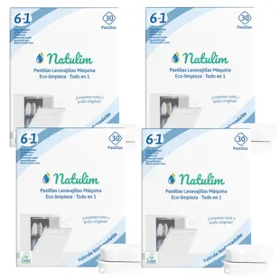 Natulim Dishwasher Tablets 6 in 1 ECO 4x30 Tablets