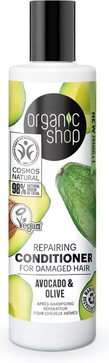 Imagen de Organic Shop Acondicionador Cabello Dañado Aguacate y Oliva 280 ml