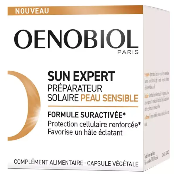Oenobiol Sun Expert Préparateur Solaire Peau Sensible 30 gélules