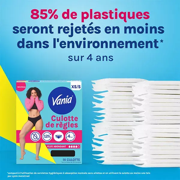 VANIA Culotte de Règles Flux Abondant Taille XS/S