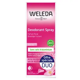 Weleda Duo Déodorant à la Rose Musquée Lot de 2 x 100ml