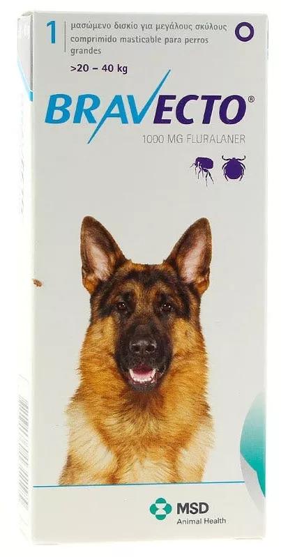 Bravecto Comprimido Mastigável Cão 20 - 40 kg 1000 mg