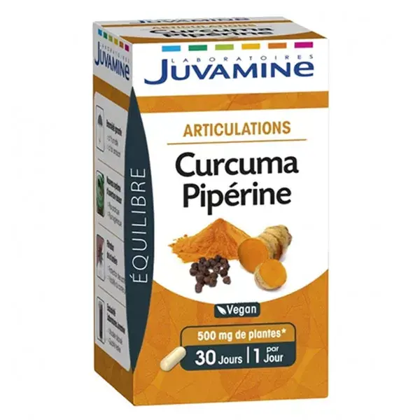 Juvamine Curcuma Piperine Joints 30 Vegetable Capsules