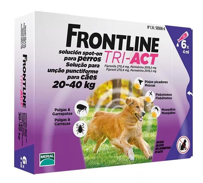 Frontline Tri Act Perros 20-40 kg 6 Pipetas