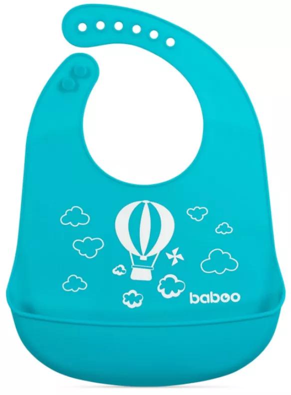 Baboo Bavoir Silicone Turquoise Transport +4m