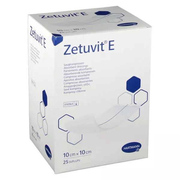 Hartmann Zetuvit-E Apósito Americano Estéril Absorbente con Dorso Hidrófobo 10 x 10cm 25 unidades