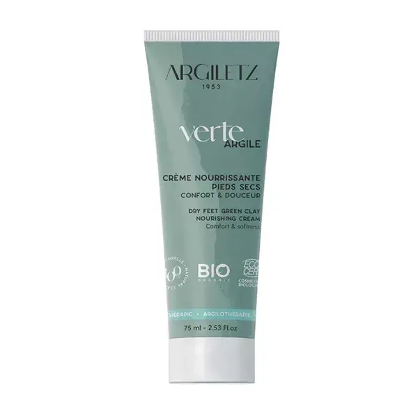 Argiletz Crème Nourrissante Argile Verte Pieds Secs 75ml