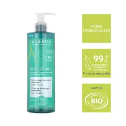 A-Derma Biology AC Gel Moussant Nettoyant Purifiant 400 ml