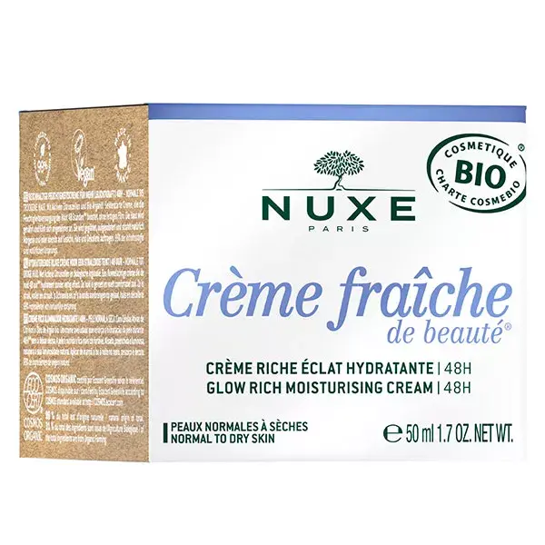 Nuxe Crème Fraîche de Beauté® Crème Riche Eclat Bio 48H 50ml