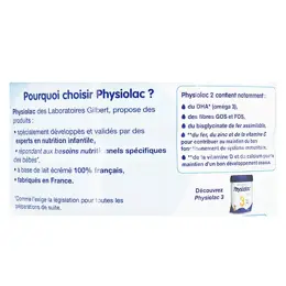 Physiolac Lait 2ème Age 6 à 12 mois 800g