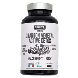 Nutrivie Charbon Végétal Activé Curcuma et Pissenlit Végan 120 gélules