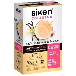 Siken Kollagenersatz Vanille-Bourbon-Smoothie 6 Umschläge