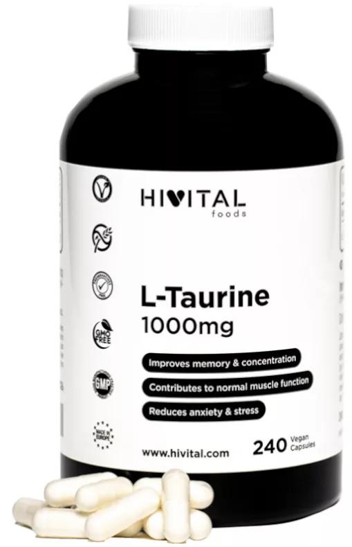 Hivital L-Taurina 1000 mg 240 Cápsulas Veganas