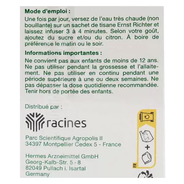 Ernst Richter's Herbal Tea 20 Tea Bags Sanareva
