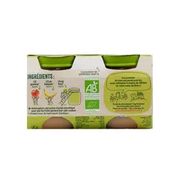 Blédina Les Récoltes Bio Pot Compote Pommes Bananes Kiwi +6m 2 x 130g