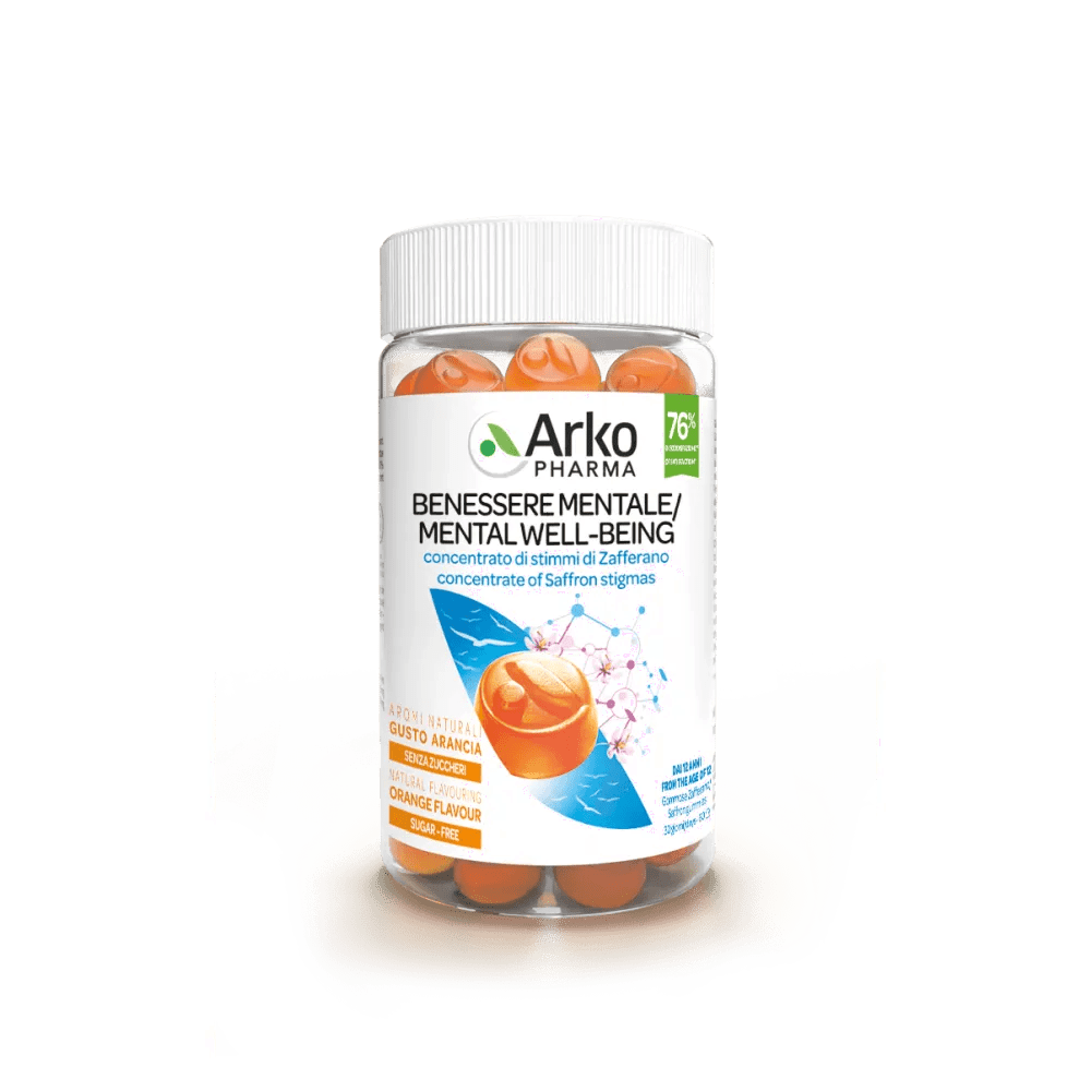 Arkogummies Zafferano Integratore per Sonno e Stress 60 Caramelle Gommose