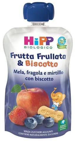 Hipp Bio Frutta Mela Fragola E Mirtillo Con Biscotto 90 G