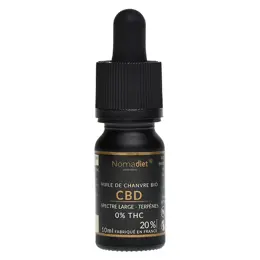 Nomadiet Huile de Chanvre CBD 20% Bio 10ml